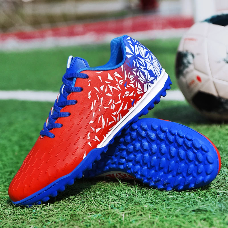 Men Sport Soccer Shoes Spring Autumn Male Boys Gym Training Sneakers Red Blue Man Turf Football Shoes Trainer Big Size