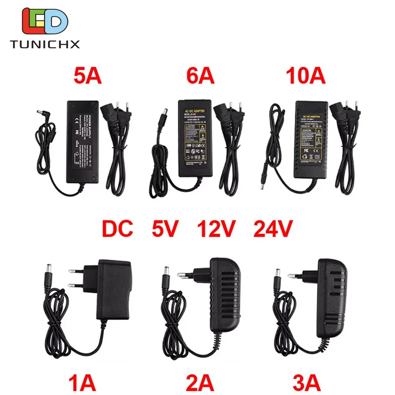 

DC 5V 12V 24V Lighting Transformer Adapter AC 100V 240V 1A 2A 3A 5A 6A 8A 10A Power Supply Converter Charger For LED Strip CCTV