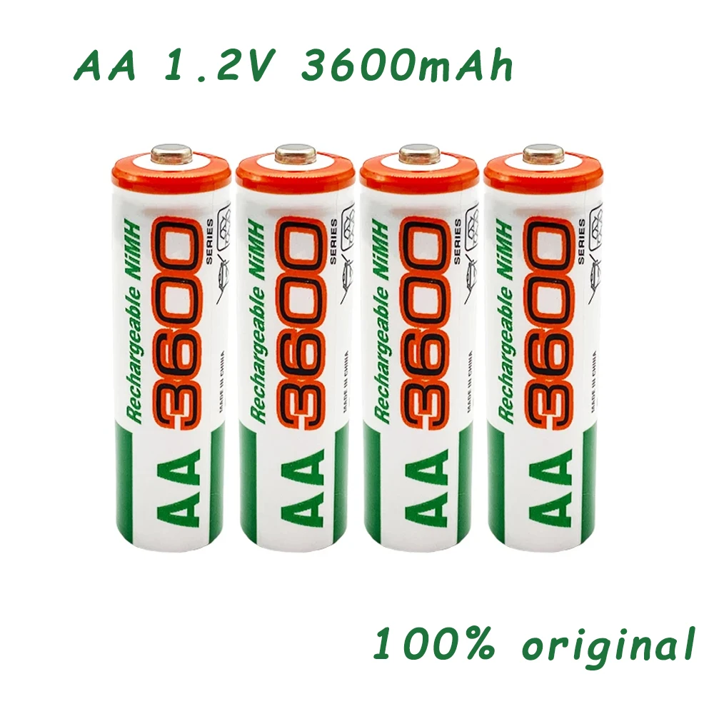 

2-10pcs AA Rechargeable Battery 1.2v 3600mah 2A Ni-mh 3600 Mah Batteries For Camera Clocks Mice Computers Bateria Accessory