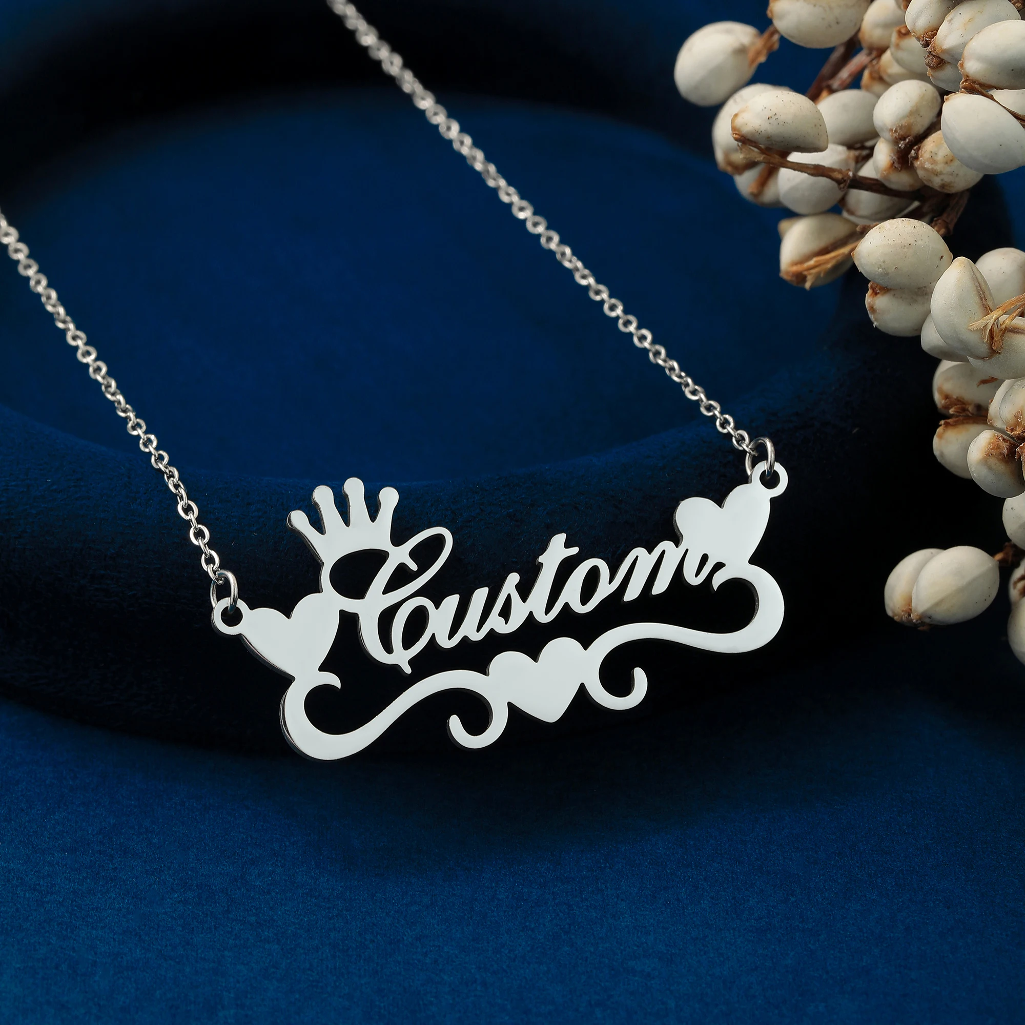 1 шт. колье из нержавеющей стали ожерелье с индивидуальным именем