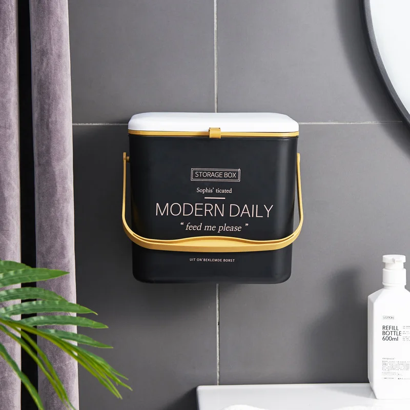 Прочная Бытовая корзина для мусора бытовое мусорное ведро Кухонное подвесное