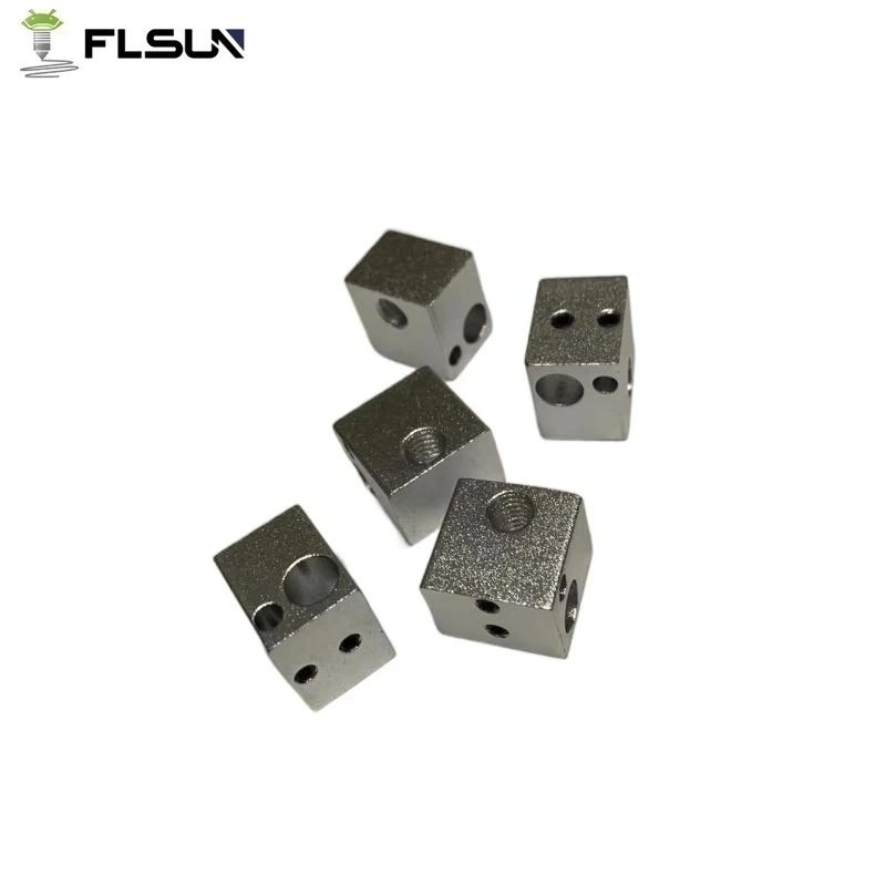 5PCS/PACK Original FLSUN QQ-S PRO Heat Parts Delta Q5 Aluminum Heater Block High Temperature For Extruder Hotend Kits 5PCS/PACK Original FLSUN QQ-S PRO Heat Parts Delta Q5 Aluminum Heater Block High Temperature For Extruder Hotend Kits