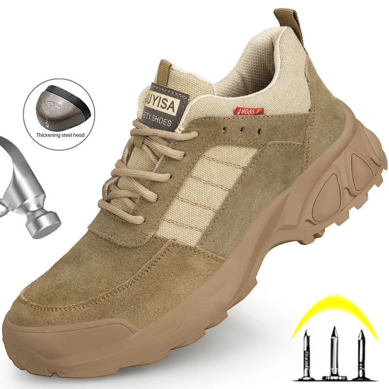 Brand Indestructible Work Shoes Men Women Work Sneakers Steel Toe Safety Work Boots Anti-Puncture Co