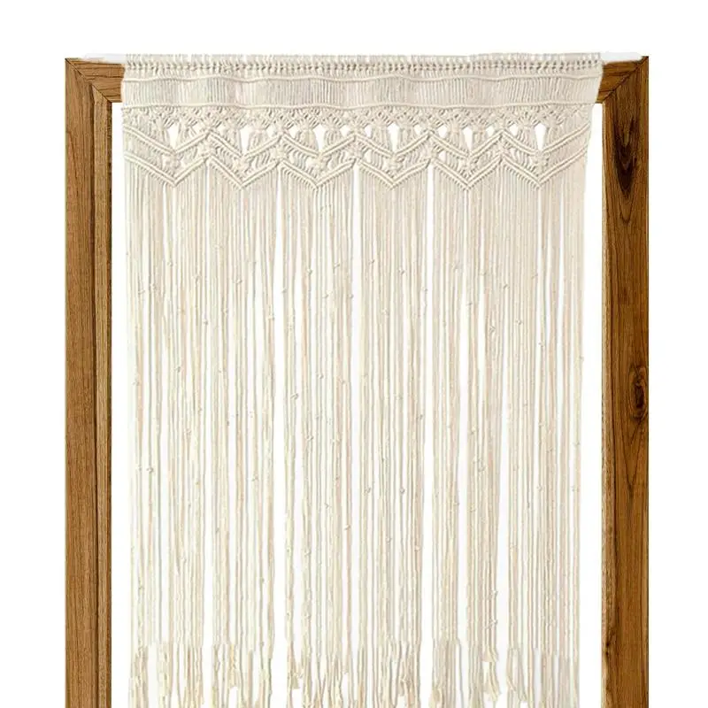 

Macrame Door Curtains Handwoven Macrame Curtain Window Panels Macrame Wall Hanging Doorway Macrame Curtains For Bedroom Doorways