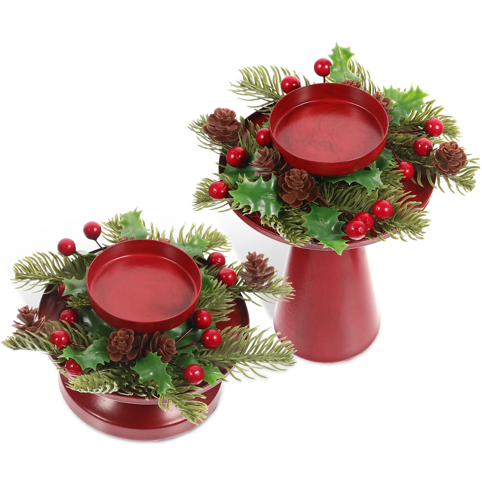

Holder Christmas Tealightstand Candlestick Festival Iron Container Votive Metal Rings Adornmentgift Party Supply Desktop