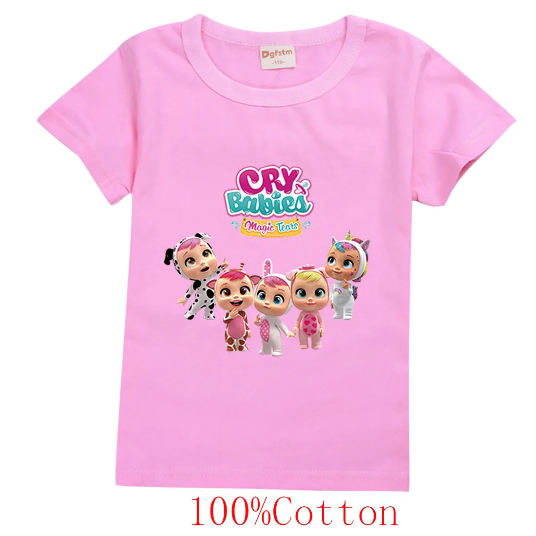 

Cute Cry Baby cotton T Shirts for Kids Summer Cartoon Print Clothes Children's Clothing Tops Toddler Baby Girls Boys T-shirts
