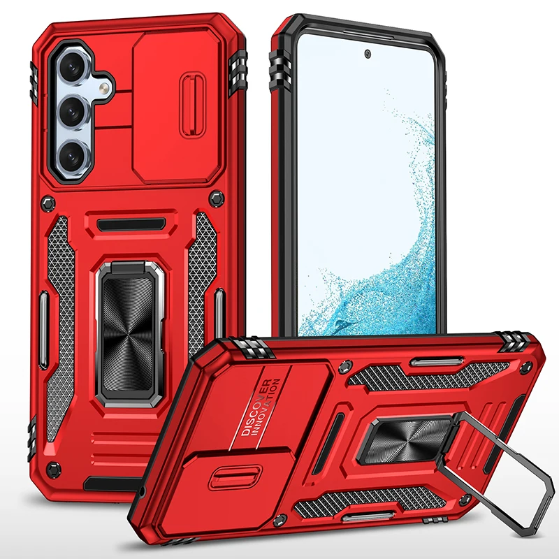 

Модный противоударный чехол с нажимным окошком для Samsung Galaxy A54, корпус A14 5G A34, A73, A53, A72, A82, A71