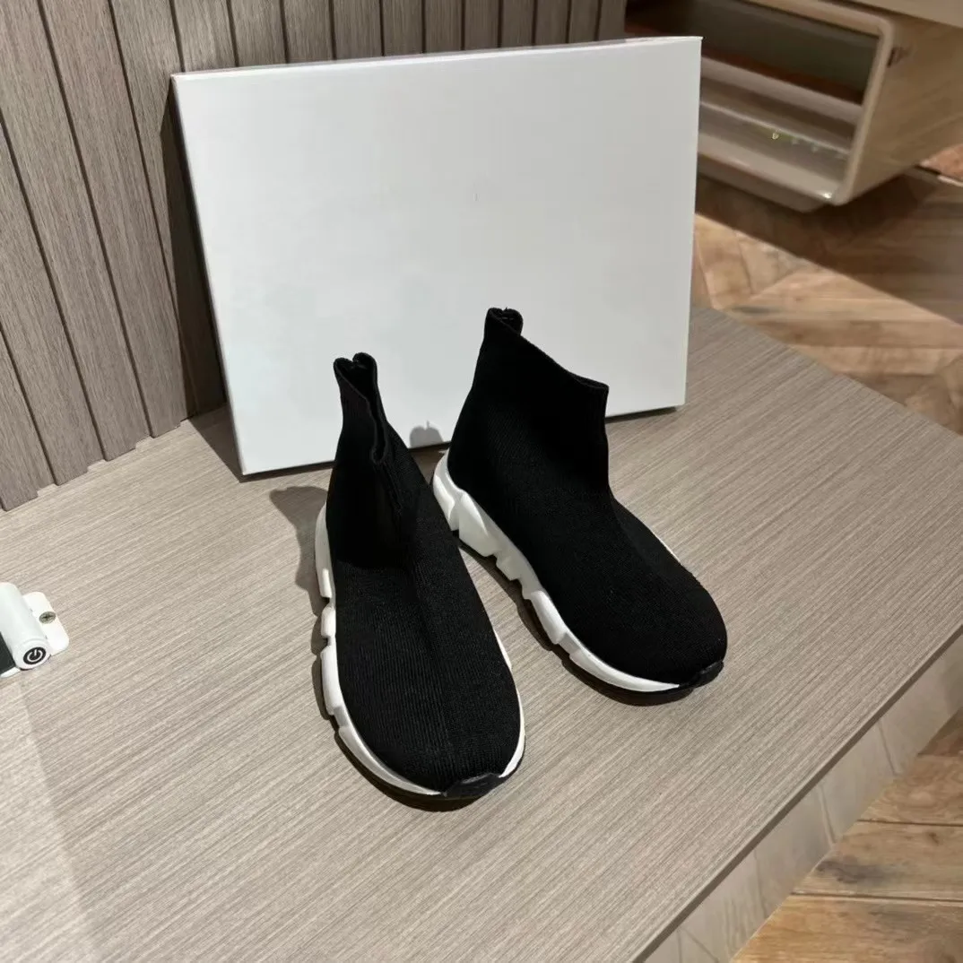 

Designer children's shoes 2022 popular new boy elastic casual high-top shoes