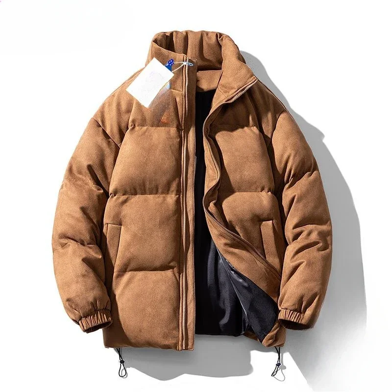 Мужские пальто с воротником-стойкой зимние теплые толстые мужские стеганые