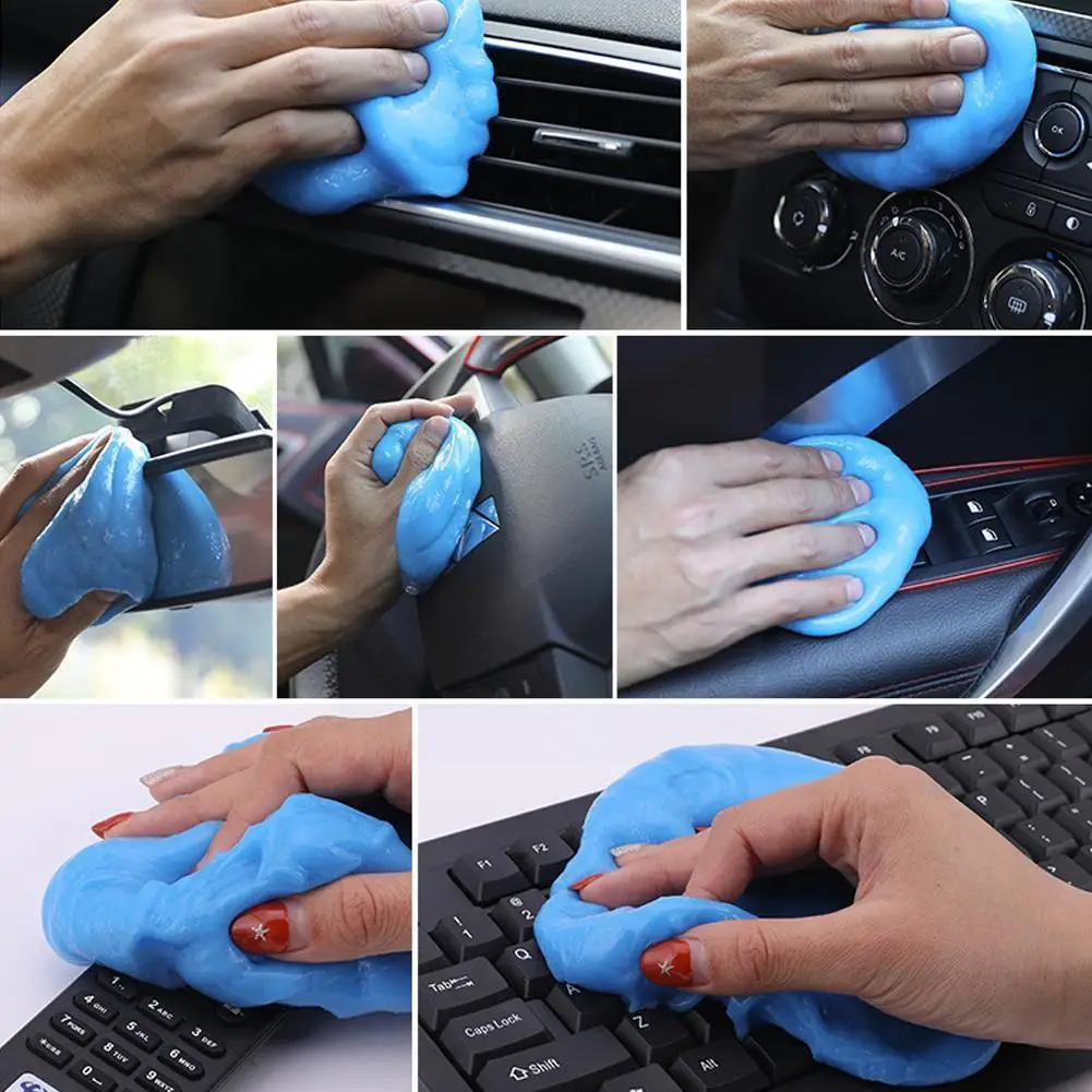 

Car Air Vent Magic Dust Cleaner Gel Household Auto Keyboard Mud Rubber Laptop Removal Office Slime Randomcolor Cleaning V8t9