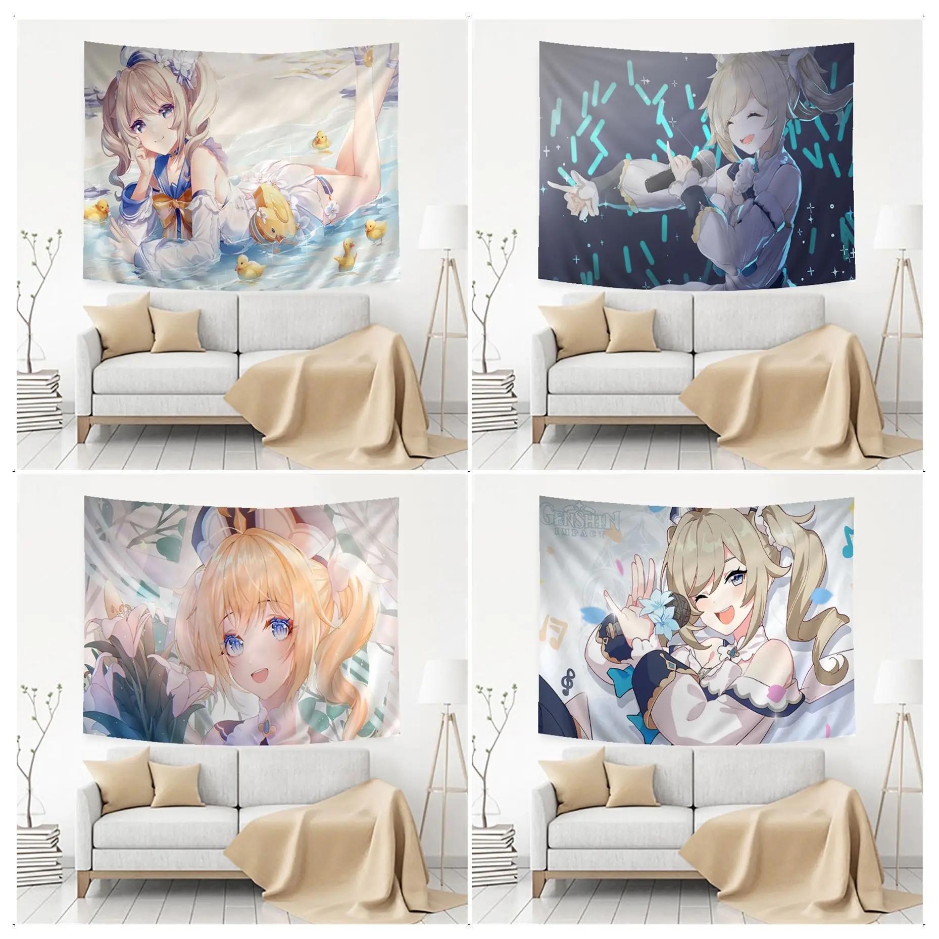 

Barbara Genshin Impact DIY Wall Tapestry For Living Room Home Dorm Decor Wall Art Decor