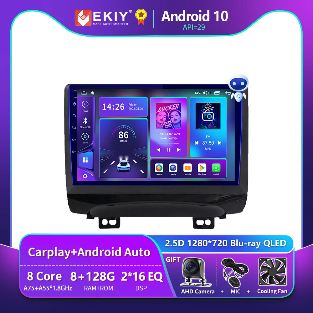 

EKIY T900 Android 10 Auto 2 DIN Стерео для JAC Refine S3 2013-2016 Автомобильный радиоприемник Мультимедийный видеоплеер Навигация GPS блок DSP беспроводной carplay