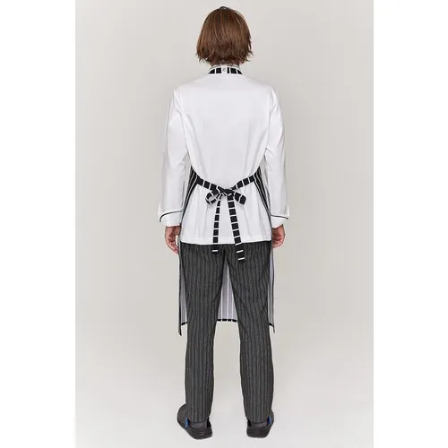 Pull Uniform Cook Black Over Thick Striped Boy Bib |