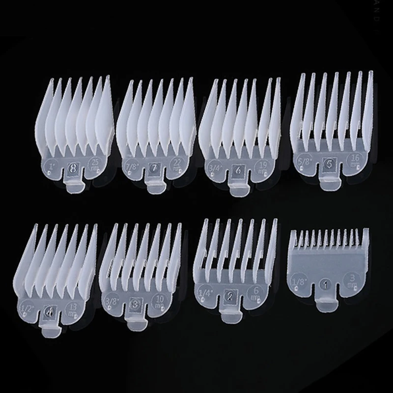 

8 шт., универсальные направляющие для машинки для стрижки волос, 3-25 мм