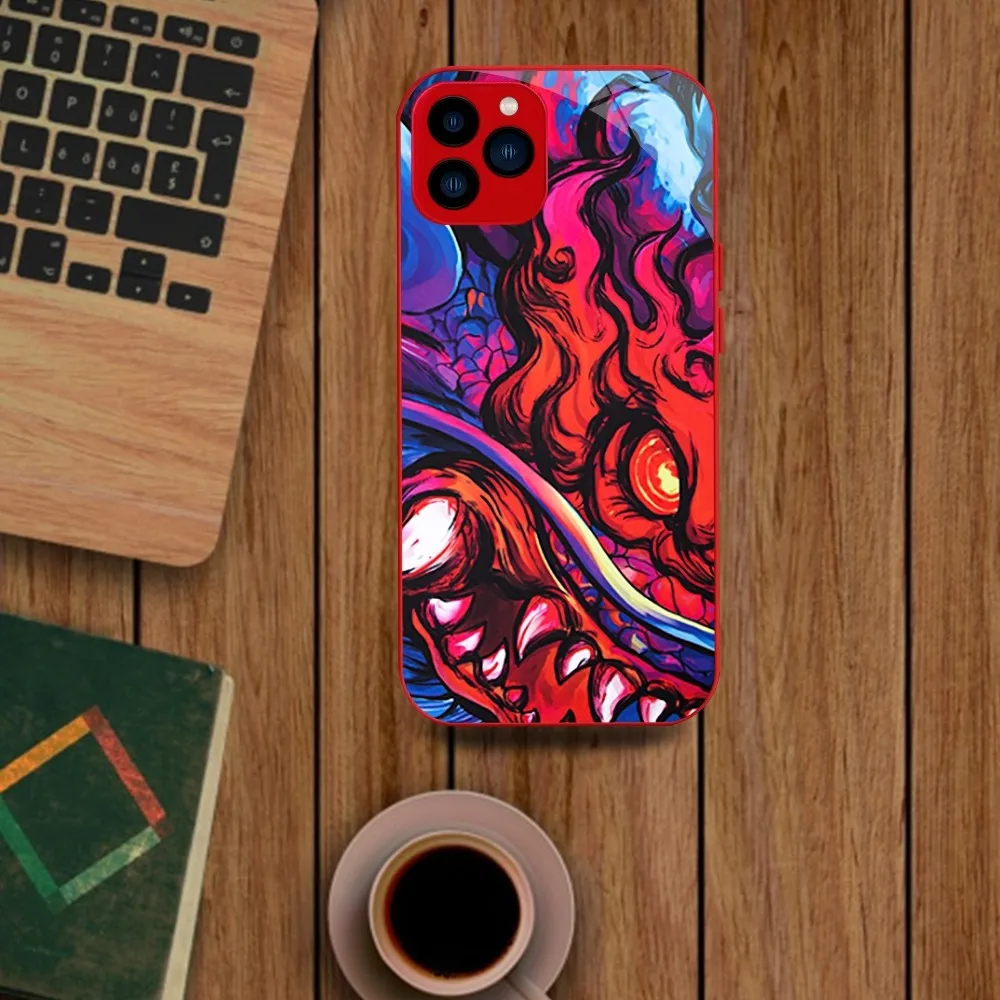 Модный чехол для телефона E-sports Tiger-97 iphone из закаленного стекла 14 13 12 11 Pro Mini XS MAX Plus X