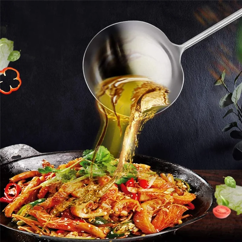 Ложка для супа искусственная длинная ручка лопата ложка нержавеющая