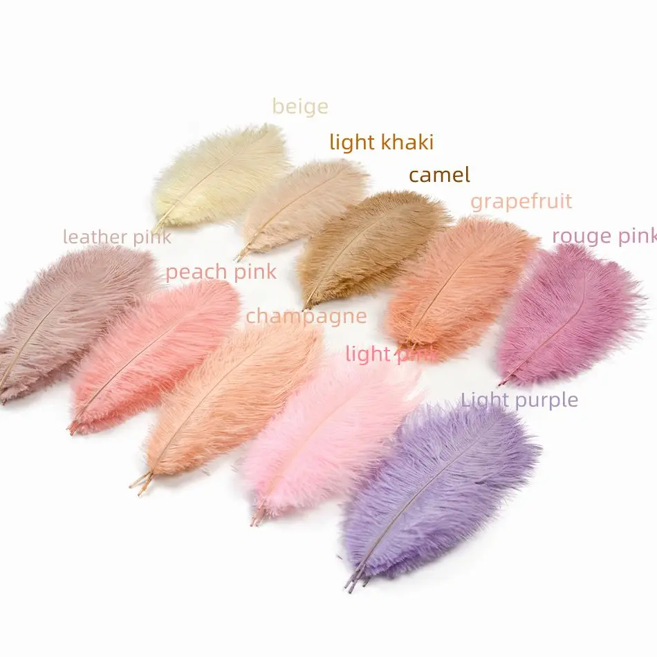 10 шт./лот натуральные страусиные перья красочный центральный элемент шлейф для
