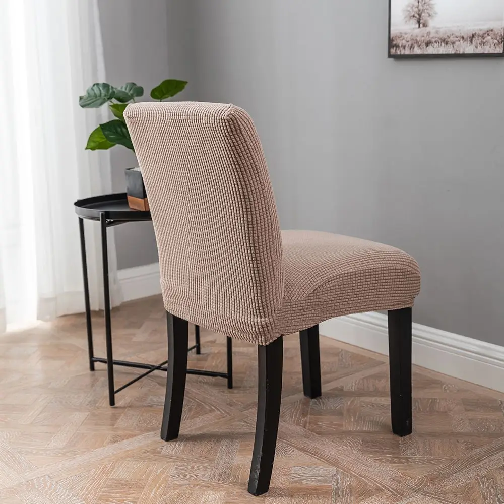 

Short Back Elastic Furniture Cover Dirt-resistant Dining Chair Case