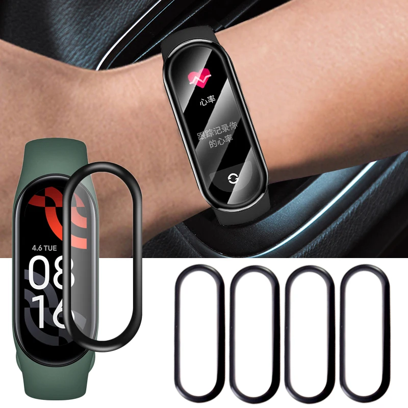 

For Xiaomi Mi Band 7 6 5 4 Band7 Miband6 3D Curved Screen Protector Miband7 Soft Protective Film Cover on Xiaomi Band 7 2022