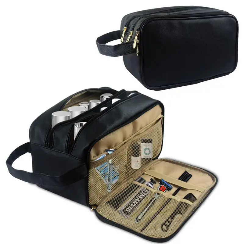 

Travel Mens Toiletry Bag Waterproof Shaving Bag For Men With 2 Compartments And Mesh Bags For Toiletries Cosmetics Toilet Bags