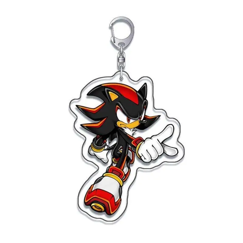 Фото Акриловый брелок-подвеска Sonic Sweet Adventure: Соник, Шэдоу, Наклз (2 позы) – игровой мультяшный брелок для сумки, креативный подарок №4