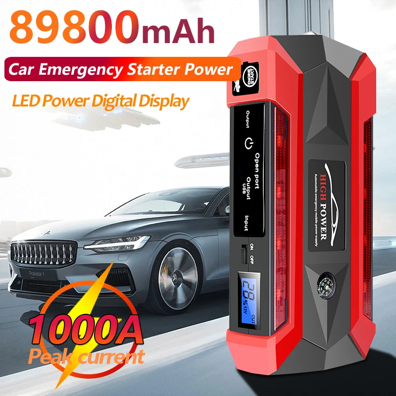 

Hot Sale 89800mAh Car Emergency Start Booster Emergency Lighting Flashlight Portable Large Capacity Car Charging Treasure