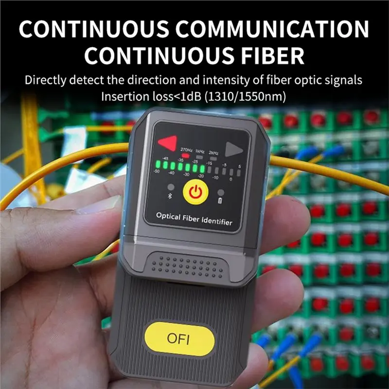 Фото Визуальный дефектоскоп для оптоволоконных кабелей ABSY Mini YYS-430, идентификатор активных оптоволоконных линий 800-1700 нм №2