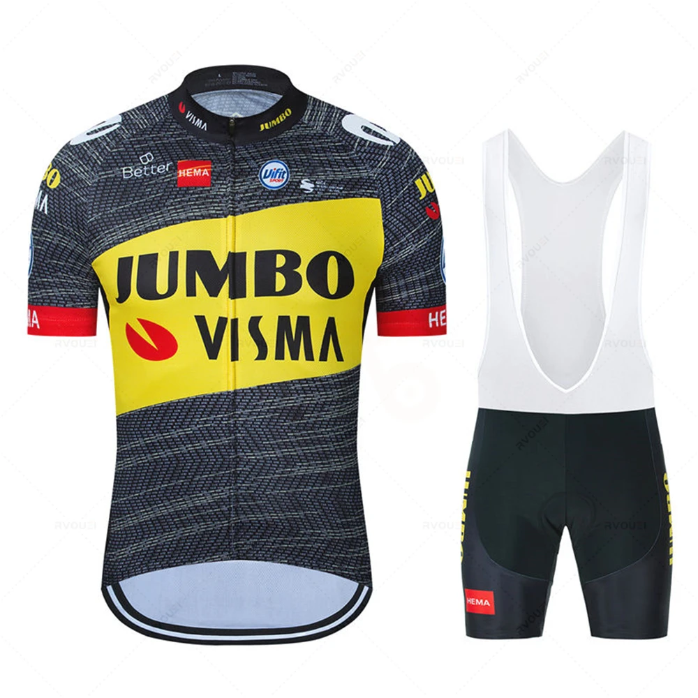 

Jumbo Visma Cycling Jersey Bike Clothing Mens Sets Summer 2022 Gel Shorts Bib Complete Mtb Male Pro Team Uniform Clothes Suit