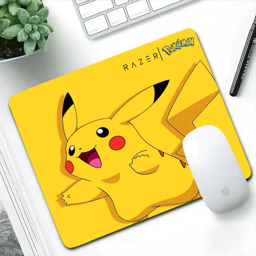 

Коврик для мыши Razer Pokemon Pikachu Kawaii, игровые аксессуары, клавиатура Varmilo, игровой компьютерный Настольный коврик, маленький аниме, офисный коврик для мыши