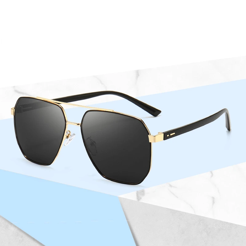 

2022 New Sunglasses Fashion Polarized Sunglasses Men's TR90 Square Double-beam Sunglasses Men Glasses Women