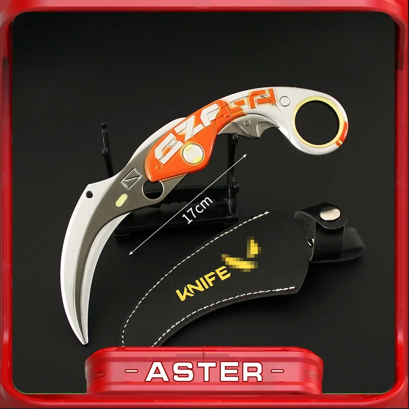 17 см Valorant Weapon Karambit Velocity Claw Knife Melee Металлическая модель оружия Игровая периферия