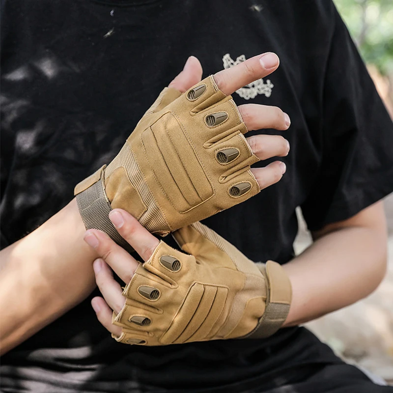 

Half Finger Cycling Gloves Non Slip Combat Fighting Mittens Breathable Fitness Joint Protection Outdoor Sports Fingerless Gloves