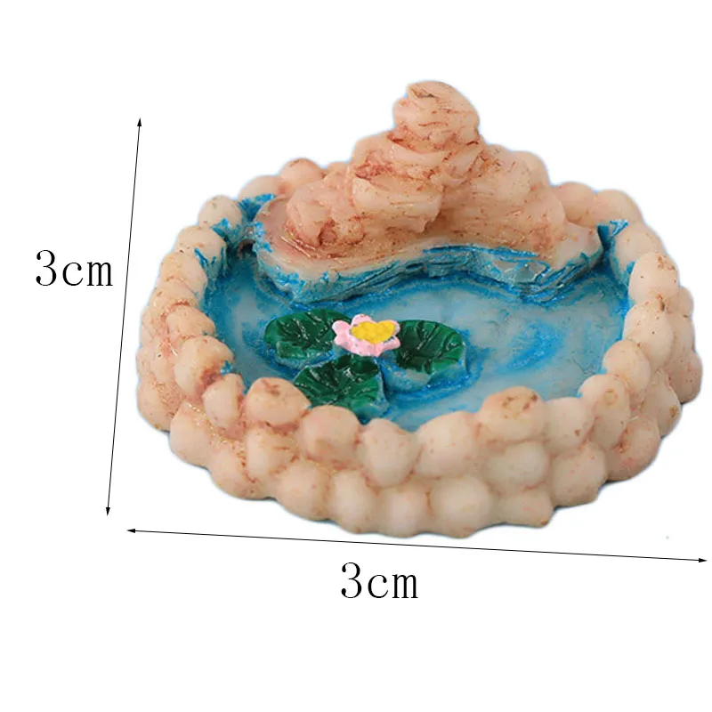 

Миниатюрные фигурки бассейна с лотосом из канифоли