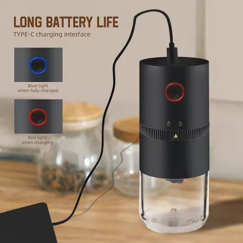 2024 многофункциональная электрическая кофемолка мини ручная умная портативная