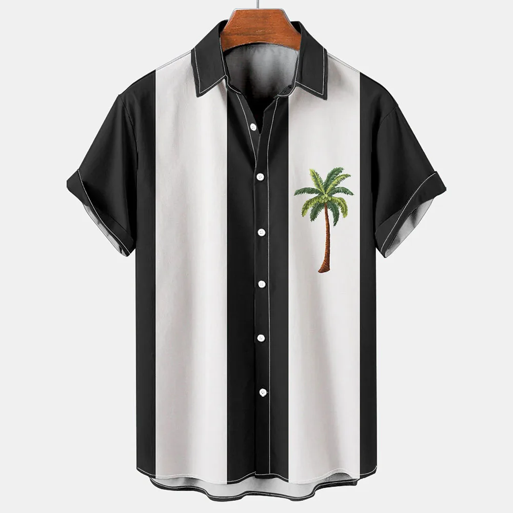 2022 Мужская гавайская рубашка свободные дышащие мужские рубашки в стиле ретро