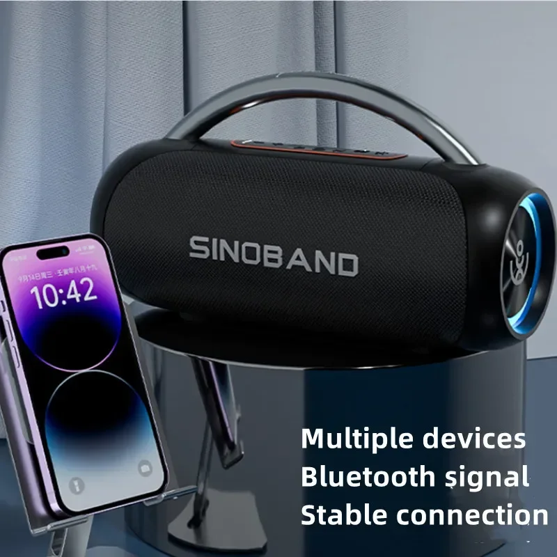 Новинка 2024 мощный сабвуфер мощностью 60 Вт портативная беспроводная Bluetooth-колонка