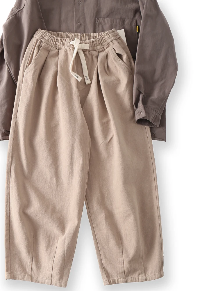 Тяжелые осенние и зимние ретро% хлопок японская мода однотонные свободные