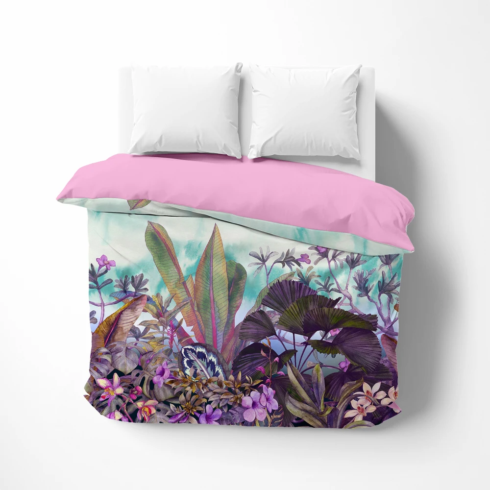 

1Pc Luxury Duvet cover Quilt Cover Blanket/Comfortable Case Bedding 140x200 150x200 135x200 Customized size tropic purple