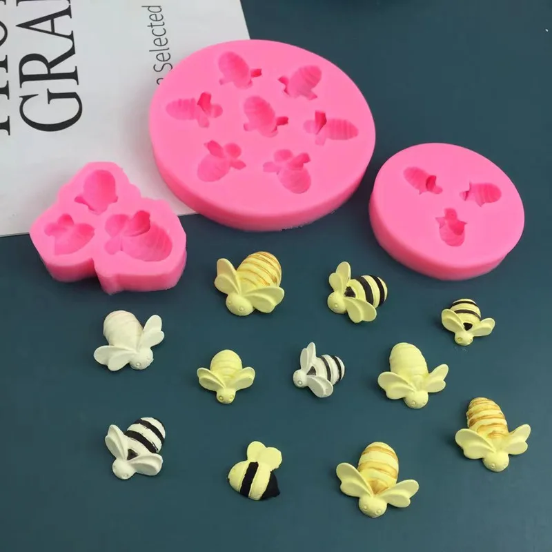 Bee Silicone Molds for Epoxy Resin Plaster Moldes De Silicona Para Resina Epoxi Modeling Clay Mold Stampi in Silicone Per Resina