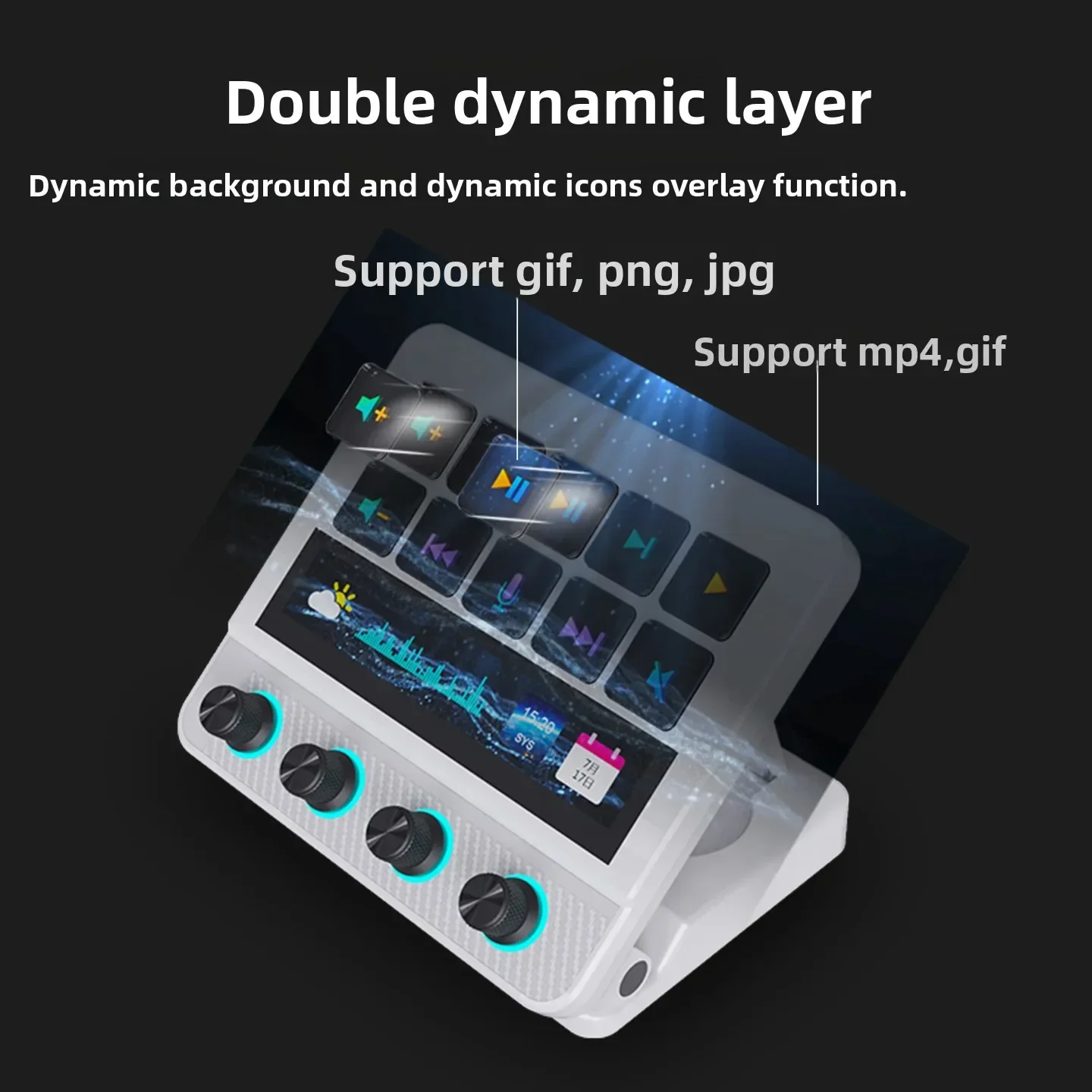 Фото Профессиональный настольный контроллер StreamDeck: визуальная консоль, настраиваемая клавиатура для ПК №2