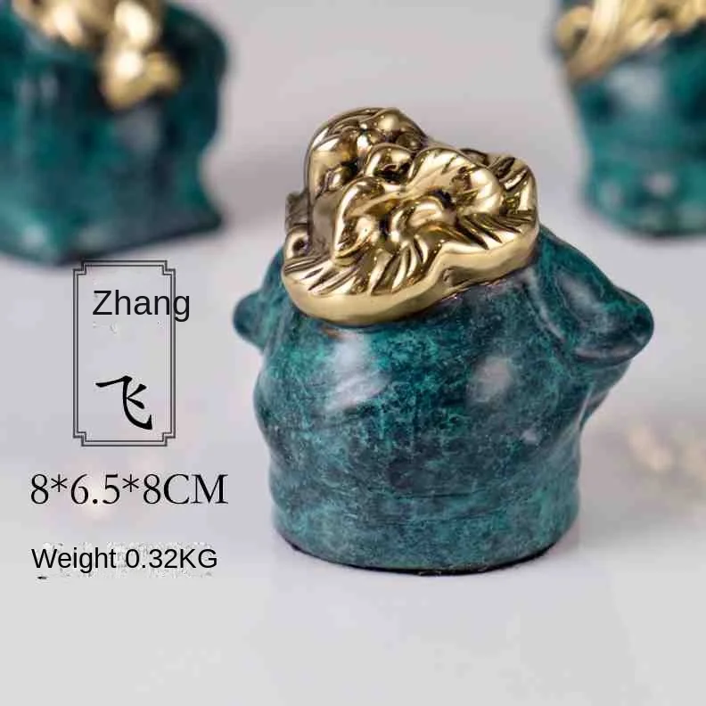 

Brass Liu Guanzhang Vintage Paper Town Creative Chinese Style Metal Decorations Study Supplies Home Wine Cabinet Decoration