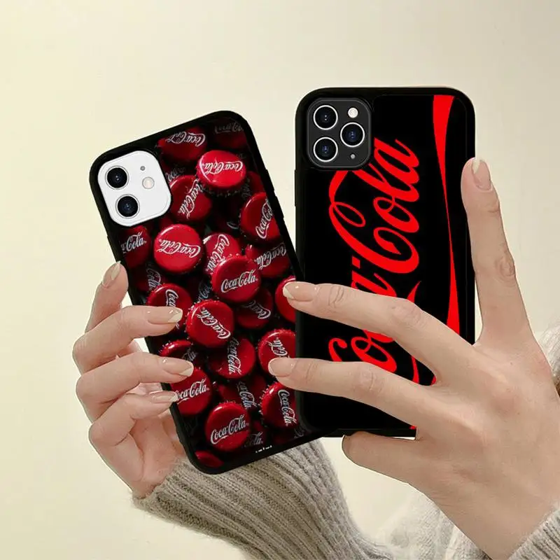 

Fashion Drink Co-ca-co-la Phone Case for iPhone 11 12 13 14 Pro Max 8 7 6 Plus X SE XR Silicone TPU Hard PC Fundas