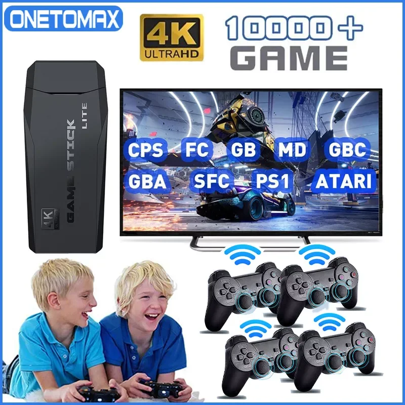 

4K HD видео ТВ игровая консоль M8 2,4G двойной беспроводной контроллер для PS1/FC/GBA 10000 игр палка Ретро ТВ Dendy игровая консоль