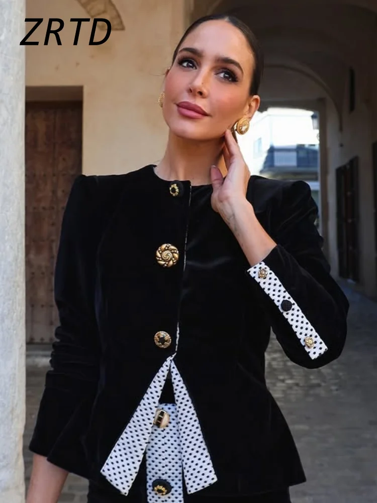 Элегантные бархатные комплекты с юбкой-курткой женские подплечники круглым