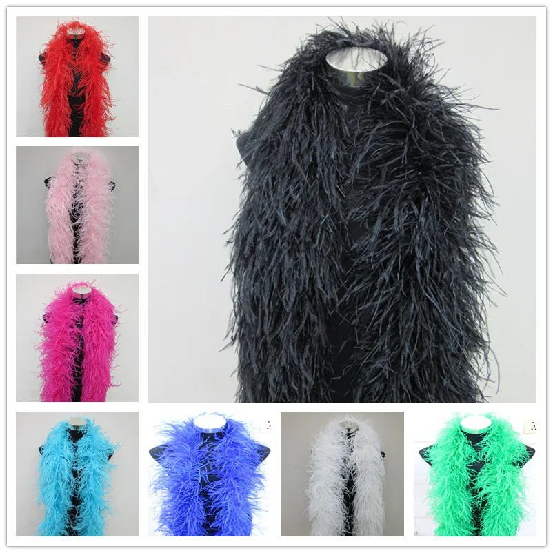 4 Meters/Lot fluffy ostrich feather boa skirt Costumes/Trim for Party/Costume/Shawl/Craft ostrich feather in wedding decorations