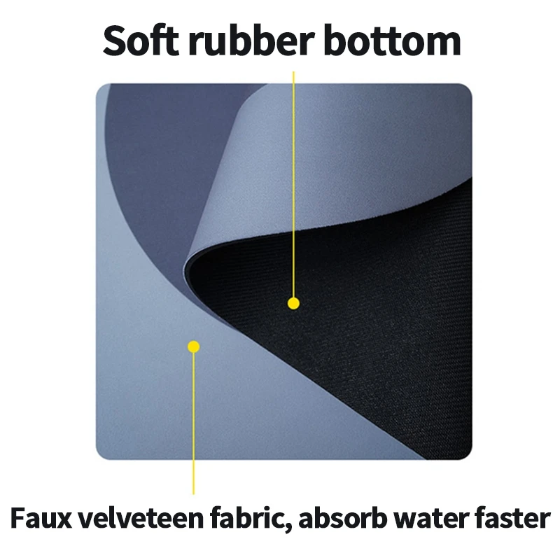 Absorbent Bath Mat Solid Color Bathroom Rug Napa Skin Doormat Non-silp Tapis Easy To Clean alfombras para | Дом и сад