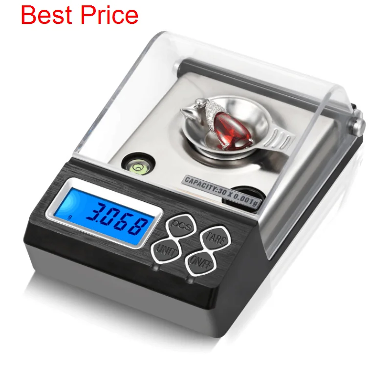 

10Pcs/lot 50g/0.001g Precision Digital Milligram Scale 20g 0.001 Horizontal Electronic Balance Scales Gold Jewelry Lab Scale