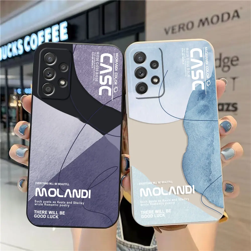 

Case For Samsung Galaxy A91 A14 A73 A72 A71 A53 A52 A51 A42 A33 A32 A22 A21S A13 A12 A715F A52S A22S 4G 5G Case Morandi Colors