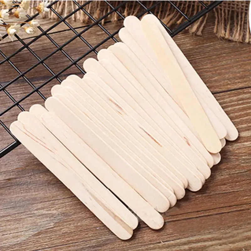 

50PCS Ice Cream Popsicle Wooden Stick Wooden Popsicle Stick Kids Handmade Ice Cream Lollipop DIY Making Fun Ice Cream Stick