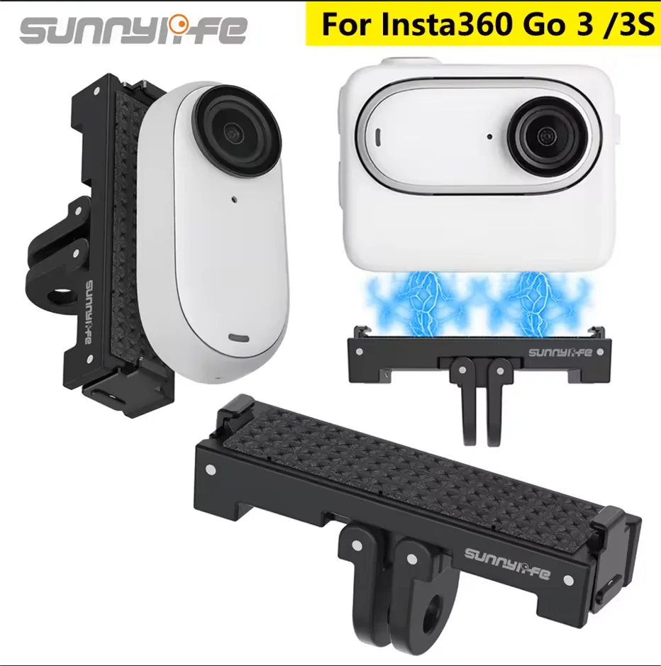 Фото Магнитное крепление-адаптер Sunnylife для Insta360 GO 3 /3S, складное быстросъемное основание, аксессуары для крепления камеры на штатив №2